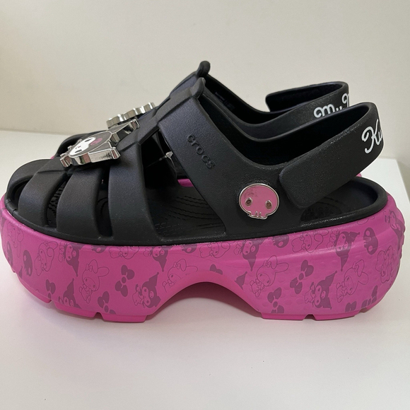 CROCS x HELLO KITTY AND FRIENDS MY MELODY AND KUROMI STOMP SANDAL size 7 NEW - Picture 4 of 9